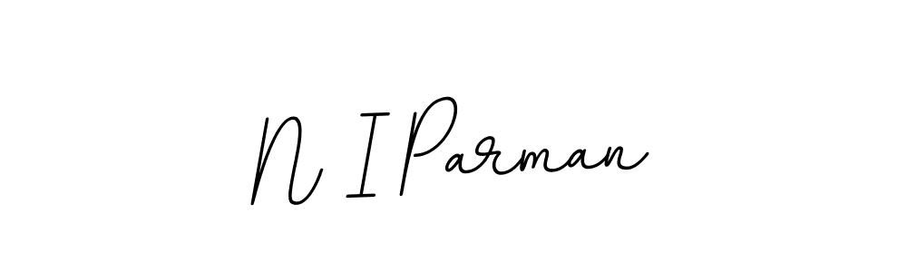 You should practise on your own different ways (BallpointsItalic-DORy9) to write your name (N I Parman) in signature. don't let someone else do it for you. N I Parman signature style 11 images and pictures png