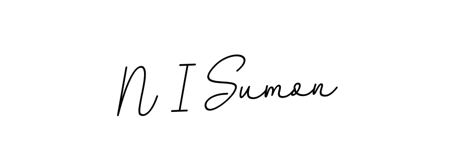 It looks lik you need a new signature style for name N I Sumon. Design unique handwritten (BallpointsItalic-DORy9) signature with our free signature maker in just a few clicks. N I Sumon signature style 11 images and pictures png