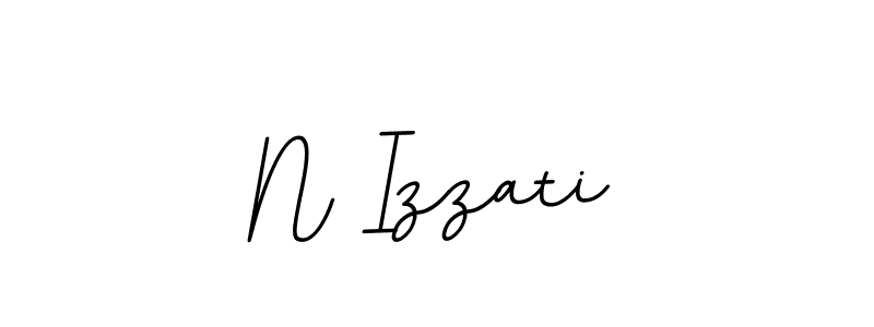 The best way (BallpointsItalic-DORy9) to make a short signature is to pick only two or three words in your name. The name N Izzati include a total of six letters. For converting this name. N Izzati signature style 11 images and pictures png