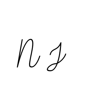 You should practise on your own different ways (BallpointsItalic-DORy9) to write your name (N J) in signature. don't let someone else do it for you. N J signature style 11 images and pictures png