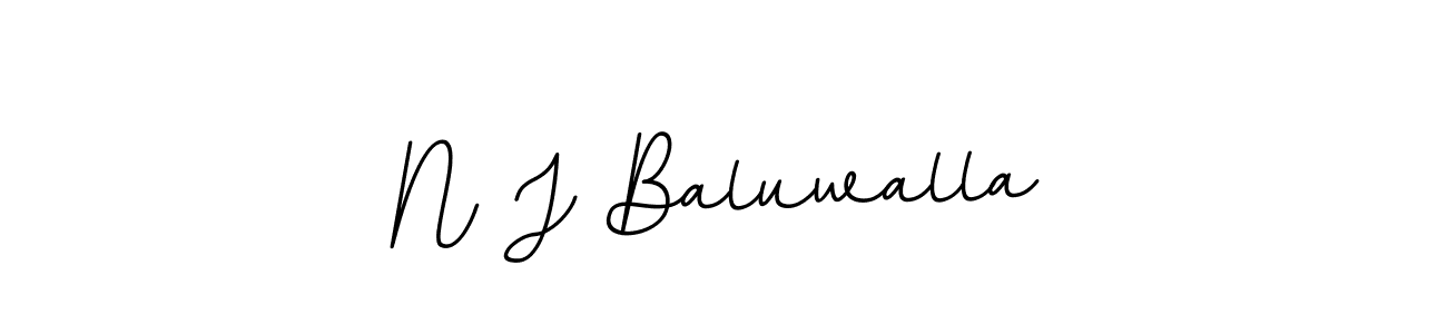 Make a beautiful signature design for name N J Baluwalla. With this signature (BallpointsItalic-DORy9) style, you can create a handwritten signature for free. N J Baluwalla signature style 11 images and pictures png