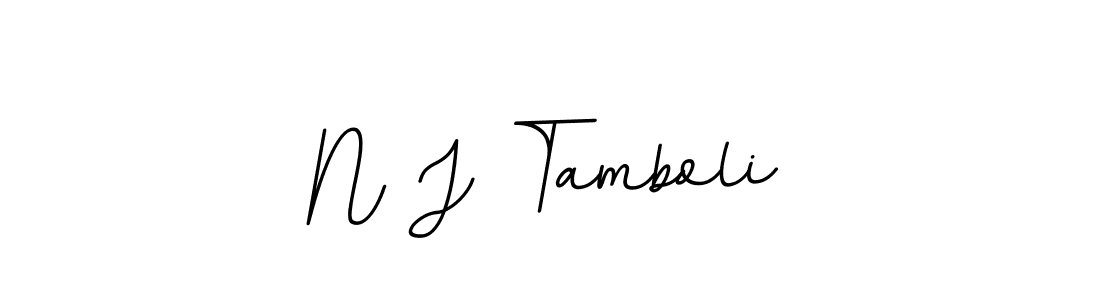 Design your own signature with our free online signature maker. With this signature software, you can create a handwritten (BallpointsItalic-DORy9) signature for name N J Tamboli. N J Tamboli signature style 11 images and pictures png