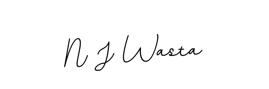 How to make N J Wasta signature? BallpointsItalic-DORy9 is a professional autograph style. Create handwritten signature for N J Wasta name. N J Wasta signature style 11 images and pictures png