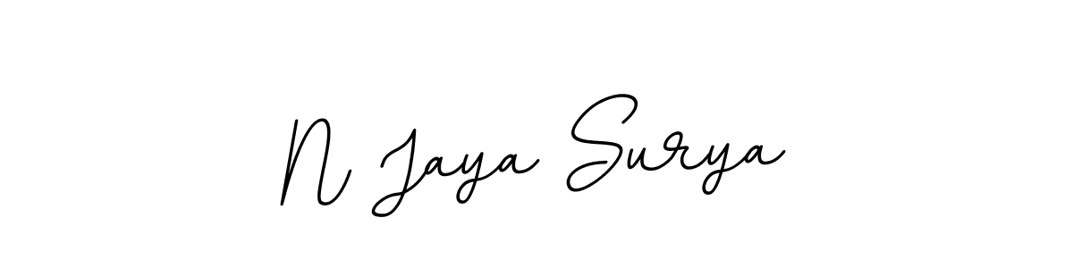 This is the best signature style for the N Jaya Surya name. Also you like these signature font (BallpointsItalic-DORy9). Mix name signature. N Jaya Surya signature style 11 images and pictures png