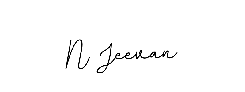 How to make N Jeevan name signature. Use BallpointsItalic-DORy9 style for creating short signs online. This is the latest handwritten sign. N Jeevan signature style 11 images and pictures png