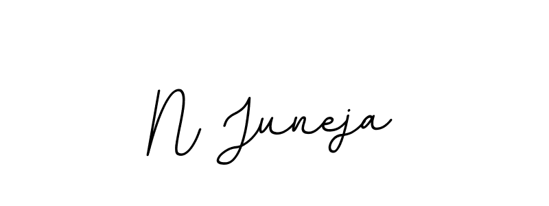 How to make N Juneja signature? BallpointsItalic-DORy9 is a professional autograph style. Create handwritten signature for N Juneja name. N Juneja signature style 11 images and pictures png