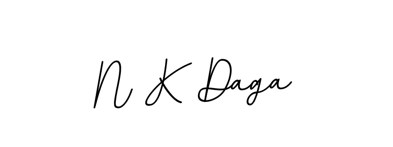 You should practise on your own different ways (BallpointsItalic-DORy9) to write your name (N K Daga) in signature. don't let someone else do it for you. N K Daga signature style 11 images and pictures png