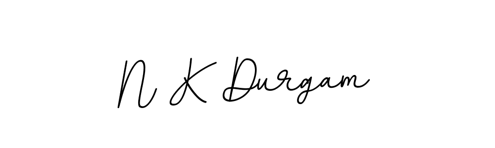 Make a beautiful signature design for name N K Durgam. With this signature (BallpointsItalic-DORy9) style, you can create a handwritten signature for free. N K Durgam signature style 11 images and pictures png