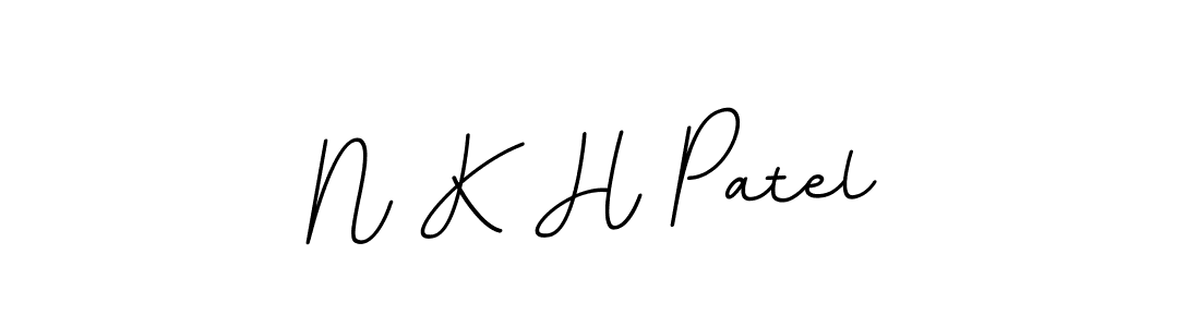 The best way (BallpointsItalic-DORy9) to make a short signature is to pick only two or three words in your name. The name N K H Patel include a total of six letters. For converting this name. N K H Patel signature style 11 images and pictures png