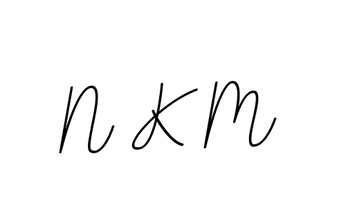 Make a beautiful signature design for name N K M. With this signature (BallpointsItalic-DORy9) style, you can create a handwritten signature for free. N K M signature style 11 images and pictures png