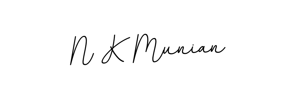 Make a beautiful signature design for name N K Munian. With this signature (BallpointsItalic-DORy9) style, you can create a handwritten signature for free. N K Munian signature style 11 images and pictures png