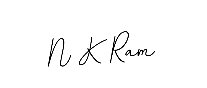 Design your own signature with our free online signature maker. With this signature software, you can create a handwritten (BallpointsItalic-DORy9) signature for name N K Ram. N K Ram signature style 11 images and pictures png
