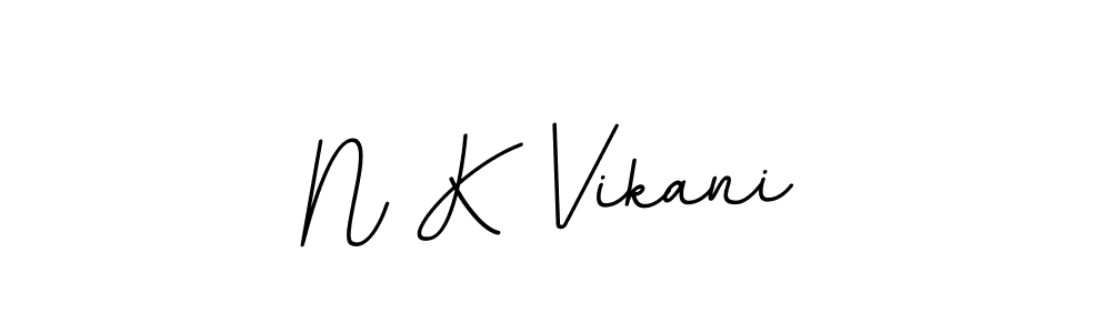 N K Vikani stylish signature style. Best Handwritten Sign (BallpointsItalic-DORy9) for my name. Handwritten Signature Collection Ideas for my name N K Vikani. N K Vikani signature style 11 images and pictures png