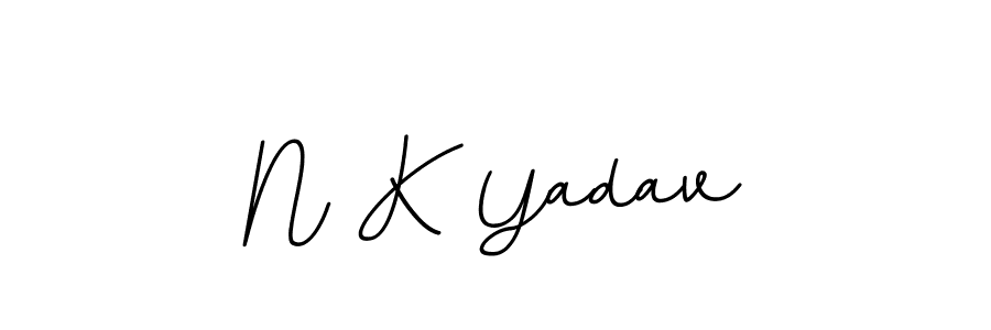 Create a beautiful signature design for name N K Yadav. With this signature (BallpointsItalic-DORy9) fonts, you can make a handwritten signature for free. N K Yadav signature style 11 images and pictures png