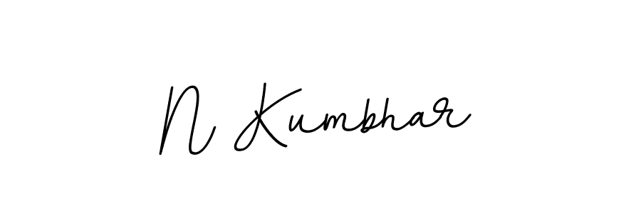 The best way (BallpointsItalic-DORy9) to make a short signature is to pick only two or three words in your name. The name N Kumbhar include a total of six letters. For converting this name. N Kumbhar signature style 11 images and pictures png