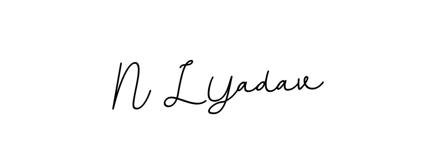 You should practise on your own different ways (BallpointsItalic-DORy9) to write your name (N L Yadav) in signature. don't let someone else do it for you. N L Yadav signature style 11 images and pictures png