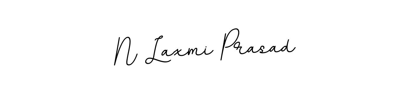 How to make N Laxmi Prasad name signature. Use BallpointsItalic-DORy9 style for creating short signs online. This is the latest handwritten sign. N Laxmi Prasad signature style 11 images and pictures png