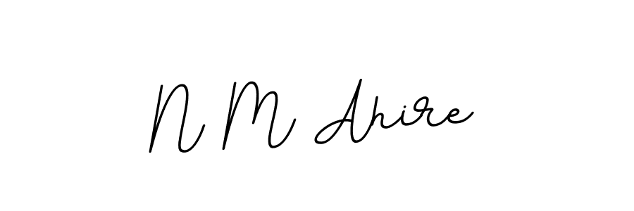 N M Ahire stylish signature style. Best Handwritten Sign (BallpointsItalic-DORy9) for my name. Handwritten Signature Collection Ideas for my name N M Ahire. N M Ahire signature style 11 images and pictures png