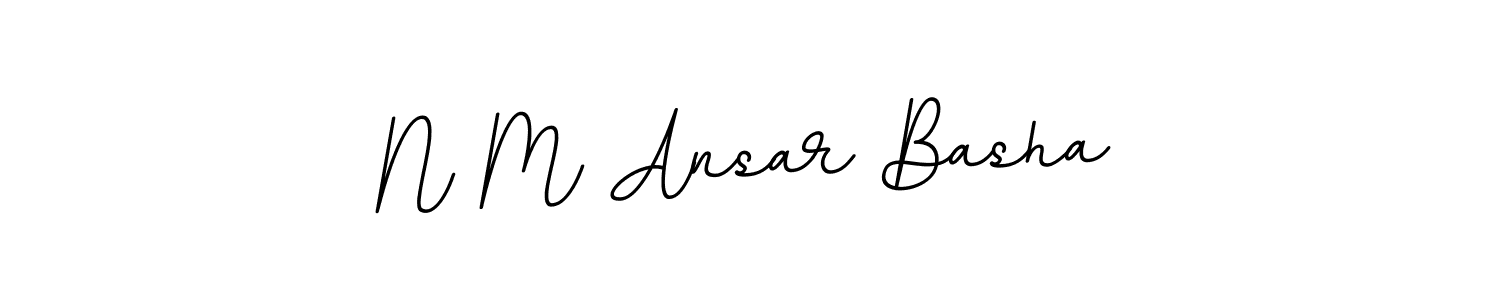 The best way (BallpointsItalic-DORy9) to make a short signature is to pick only two or three words in your name. The name N M Ansar Basha include a total of six letters. For converting this name. N M Ansar Basha signature style 11 images and pictures png