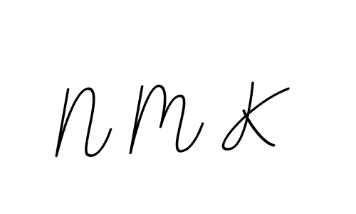 Create a beautiful signature design for name N M K. With this signature (BallpointsItalic-DORy9) fonts, you can make a handwritten signature for free. N M K signature style 11 images and pictures png