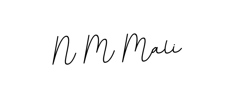 Create a beautiful signature design for name N M Mali. With this signature (BallpointsItalic-DORy9) fonts, you can make a handwritten signature for free. N M Mali signature style 11 images and pictures png