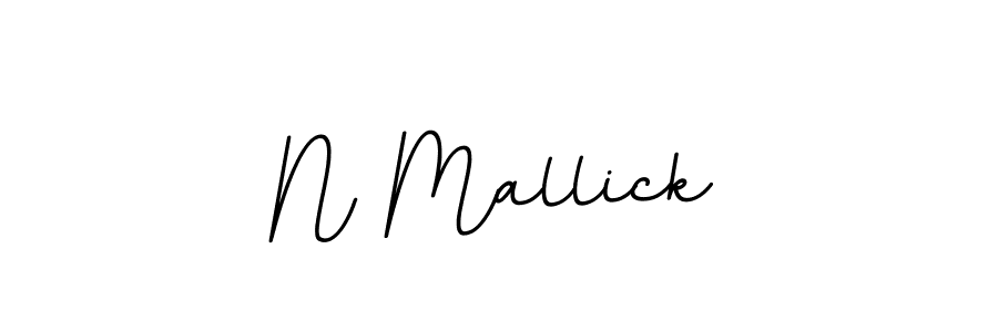Design your own signature with our free online signature maker. With this signature software, you can create a handwritten (BallpointsItalic-DORy9) signature for name N Mallick. N Mallick signature style 11 images and pictures png