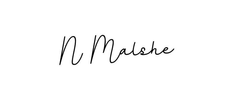 Use a signature maker to create a handwritten signature online. With this signature software, you can design (BallpointsItalic-DORy9) your own signature for name N Malshe. N Malshe signature style 11 images and pictures png