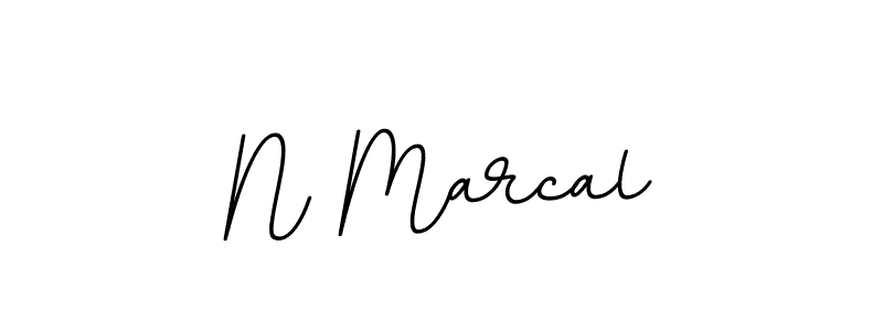 Design your own signature with our free online signature maker. With this signature software, you can create a handwritten (BallpointsItalic-DORy9) signature for name N Marcal. N Marcal signature style 11 images and pictures png