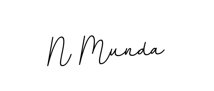 How to make N Munda name signature. Use BallpointsItalic-DORy9 style for creating short signs online. This is the latest handwritten sign. N Munda signature style 11 images and pictures png