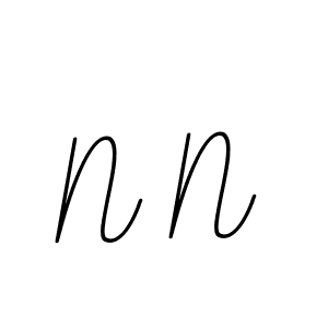 You should practise on your own different ways (BallpointsItalic-DORy9) to write your name (N N) in signature. don't let someone else do it for you. N N signature style 11 images and pictures png