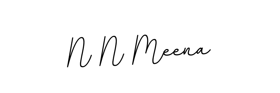 Make a beautiful signature design for name N N Meena. With this signature (BallpointsItalic-DORy9) style, you can create a handwritten signature for free. N N Meena signature style 11 images and pictures png