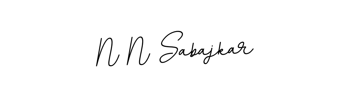 The best way (BallpointsItalic-DORy9) to make a short signature is to pick only two or three words in your name. The name N N Sabajkar include a total of six letters. For converting this name. N N Sabajkar signature style 11 images and pictures png