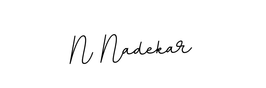 Design your own signature with our free online signature maker. With this signature software, you can create a handwritten (BallpointsItalic-DORy9) signature for name N Nadekar. N Nadekar signature style 11 images and pictures png