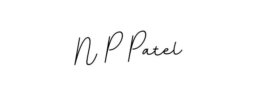 Create a beautiful signature design for name N P Patel. With this signature (BallpointsItalic-DORy9) fonts, you can make a handwritten signature for free. N P Patel signature style 11 images and pictures png