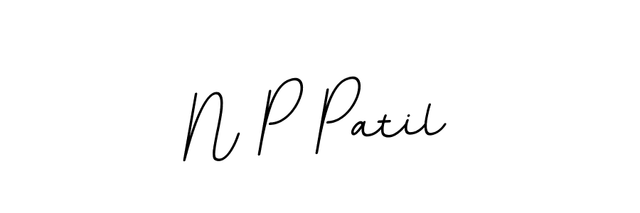 How to make N P Patil name signature. Use BallpointsItalic-DORy9 style for creating short signs online. This is the latest handwritten sign. N P Patil signature style 11 images and pictures png