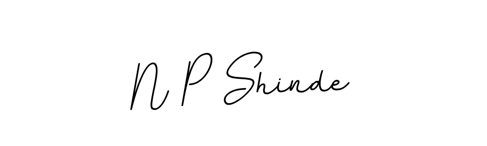 The best way (BallpointsItalic-DORy9) to make a short signature is to pick only two or three words in your name. The name N P Shinde include a total of six letters. For converting this name. N P Shinde signature style 11 images and pictures png