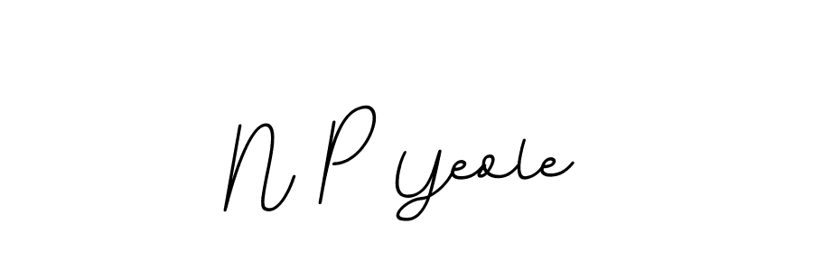 Design your own signature with our free online signature maker. With this signature software, you can create a handwritten (BallpointsItalic-DORy9) signature for name N P Yeole. N P Yeole signature style 11 images and pictures png