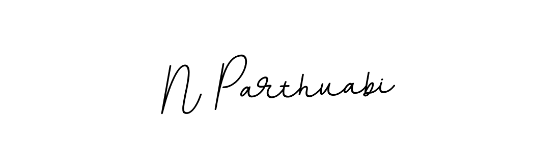 How to make N Parthuabi name signature. Use BallpointsItalic-DORy9 style for creating short signs online. This is the latest handwritten sign. N Parthuabi signature style 11 images and pictures png