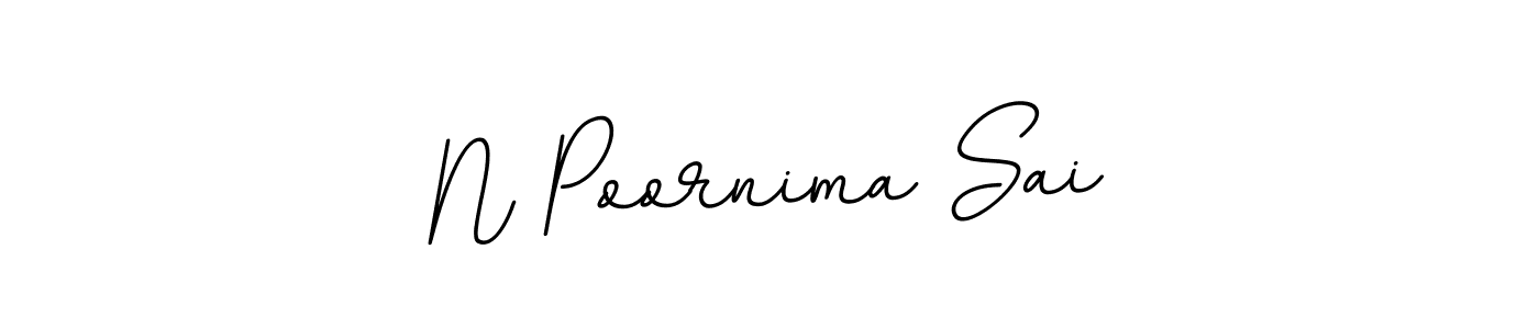 N Poornima Sai stylish signature style. Best Handwritten Sign (BallpointsItalic-DORy9) for my name. Handwritten Signature Collection Ideas for my name N Poornima Sai. N Poornima Sai signature style 11 images and pictures png