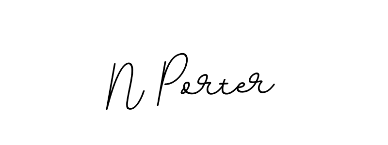 Design your own signature with our free online signature maker. With this signature software, you can create a handwritten (BallpointsItalic-DORy9) signature for name N Porter. N Porter signature style 11 images and pictures png