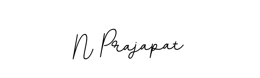 Create a beautiful signature design for name N Prajapat. With this signature (BallpointsItalic-DORy9) fonts, you can make a handwritten signature for free. N Prajapat signature style 11 images and pictures png