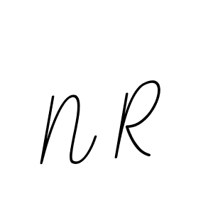 Create a beautiful signature design for name N R. With this signature (BallpointsItalic-DORy9) fonts, you can make a handwritten signature for free. N R signature style 11 images and pictures png