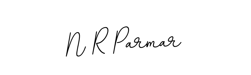You should practise on your own different ways (BallpointsItalic-DORy9) to write your name (N R Parmar) in signature. don't let someone else do it for you. N R Parmar signature style 11 images and pictures png