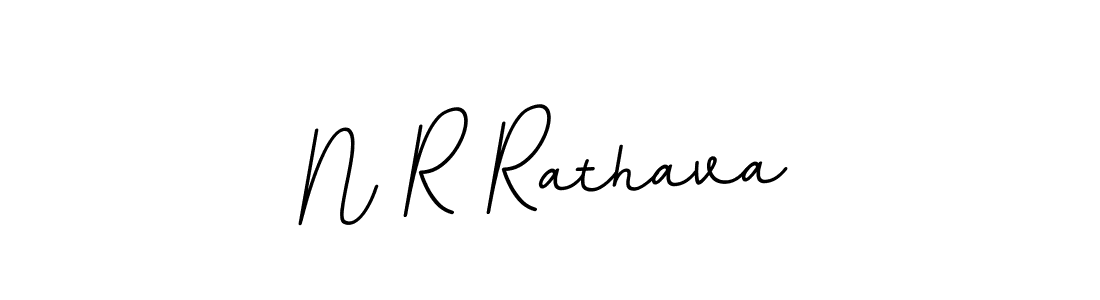 Create a beautiful signature design for name N R Rathava. With this signature (BallpointsItalic-DORy9) fonts, you can make a handwritten signature for free. N R Rathava signature style 11 images and pictures png