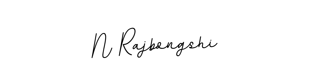 Create a beautiful signature design for name N Rajbongshi. With this signature (BallpointsItalic-DORy9) fonts, you can make a handwritten signature for free. N Rajbongshi signature style 11 images and pictures png