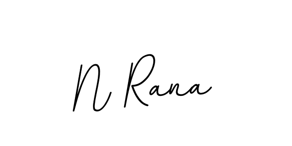 How to make N Rana name signature. Use BallpointsItalic-DORy9 style for creating short signs online. This is the latest handwritten sign. N Rana signature style 11 images and pictures png