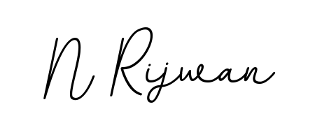 How to make N Rijwan name signature. Use BallpointsItalic-DORy9 style for creating short signs online. This is the latest handwritten sign. N Rijwan signature style 11 images and pictures png