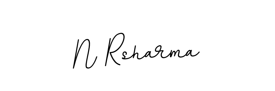 How to make N Rsharma name signature. Use BallpointsItalic-DORy9 style for creating short signs online. This is the latest handwritten sign. N Rsharma signature style 11 images and pictures png