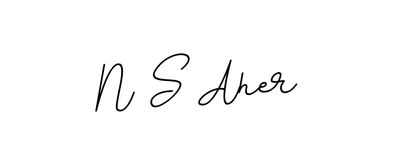 if you are searching for the best signature style for your name N S Aher. so please give up your signature search. here we have designed multiple signature styles  using BallpointsItalic-DORy9. N S Aher signature style 11 images and pictures png