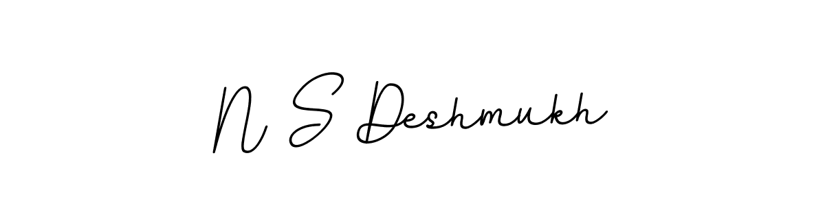 Make a beautiful signature design for name N S Deshmukh. With this signature (BallpointsItalic-DORy9) style, you can create a handwritten signature for free. N S Deshmukh signature style 11 images and pictures png